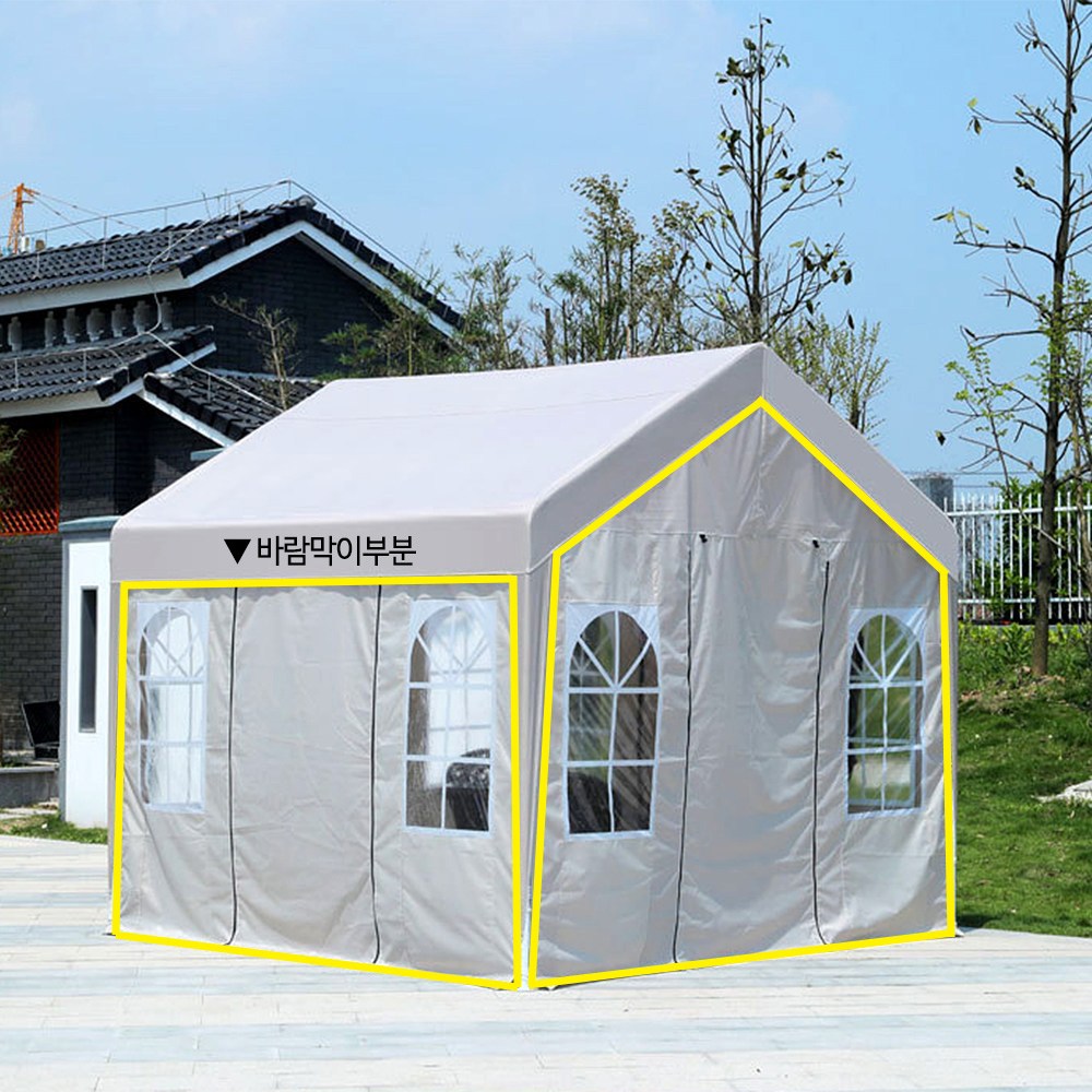 모르포 조립식 천막 캐노피 그늘막 주차장 접이식 행사천막 자바라 간이창고 바람막이천막 120,000원
