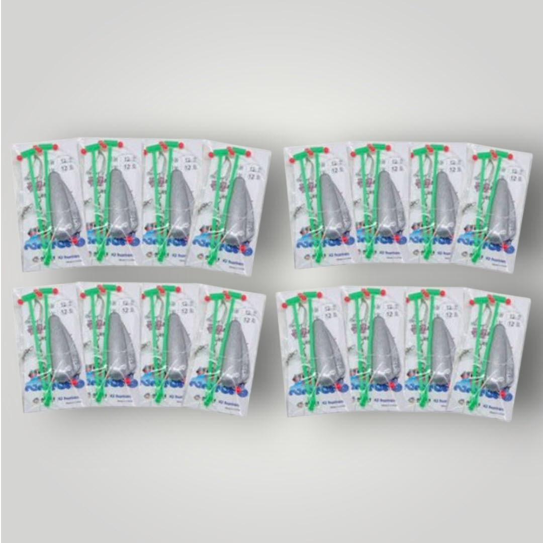 원투낚시 묶음추 막대형 16P 16개 묶음바늘 묶음채비 원투봉돌 민물바다 겸용 9,800원