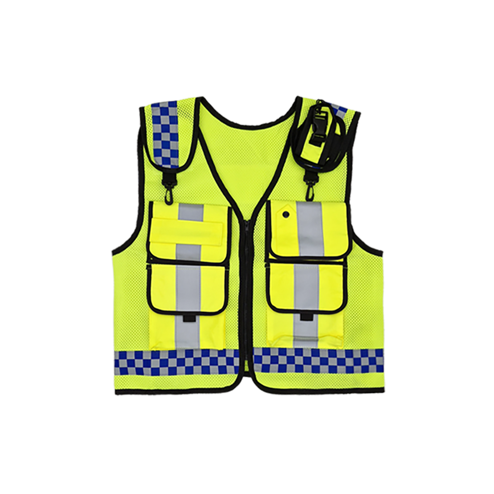 경찰조끼 형광색 고급형 무전기주머니 무전기조끼 프리사이즈 반사지 교통통제 모범택시 관리자 안전조끼 방범조끼, 1개, 형광색 20,100원