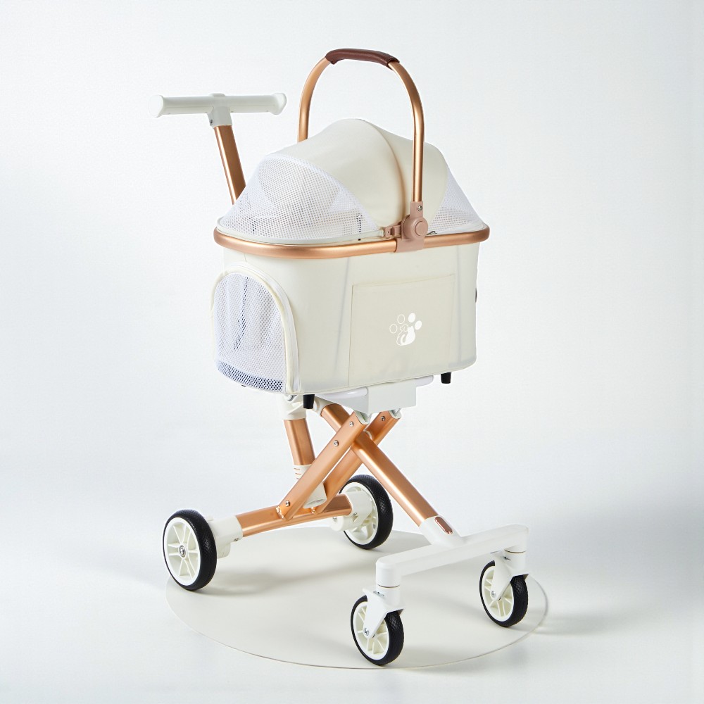 소중둥이 접이식 강아지 유모차 개모차 애견 고양이 반려견 중형견 분리형 소형 레인커버, 1개, 크림화이트 139,000원