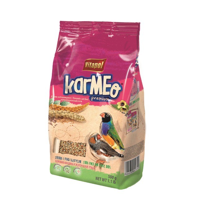 비타폴 카르마 핀치 호금조 금화조 모이 먹이 사료 십자매, 1개, 500g 5,900원