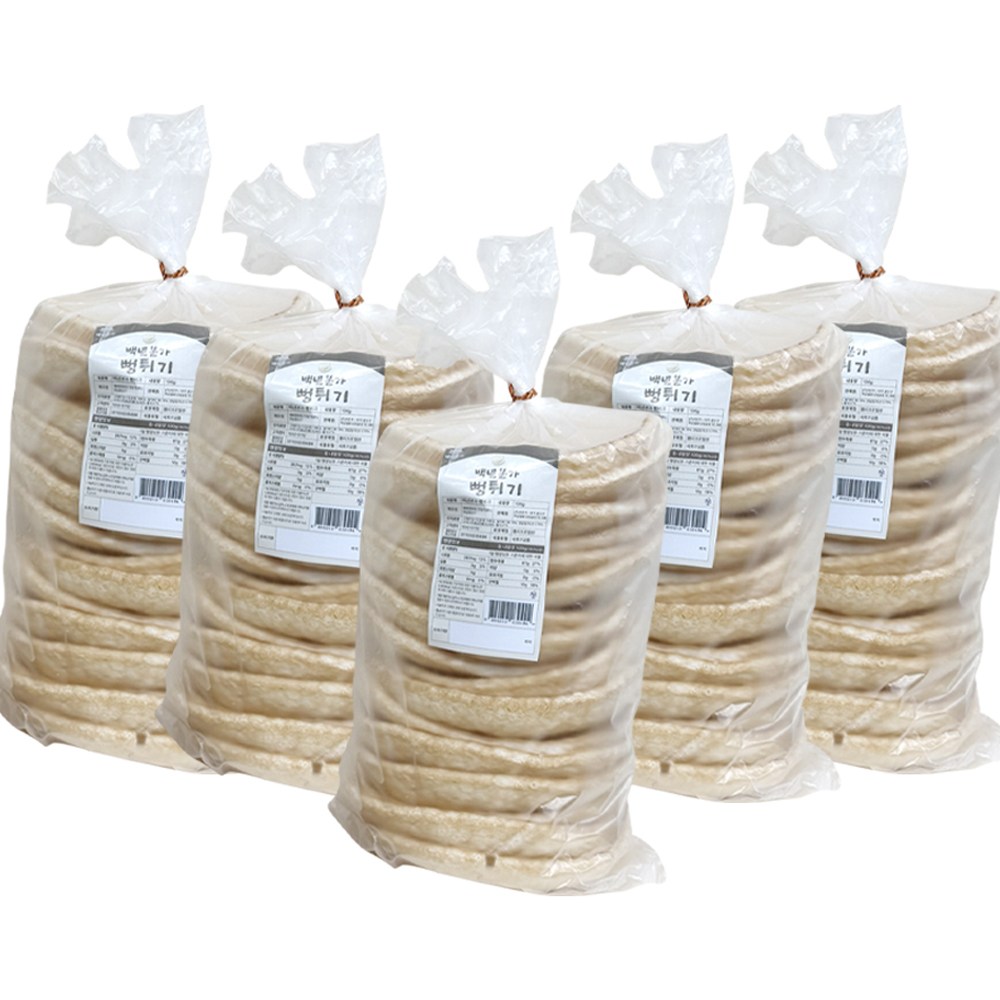 백년본가 기름에 튀기지않은 바삭하고 고소한 무설탕 뻥튀기, 5개, 100g 17,530원