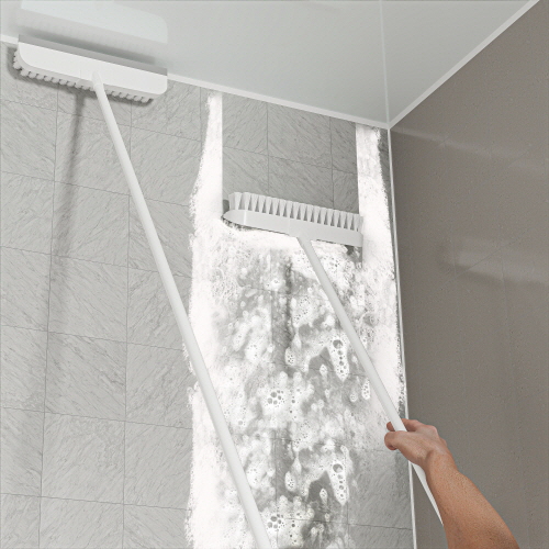 무타공마켓 올인원 길이조절 욕실청소솔 스퀴지기능 틈새 천장 화장실청소, 그레이, 1개 12,020원