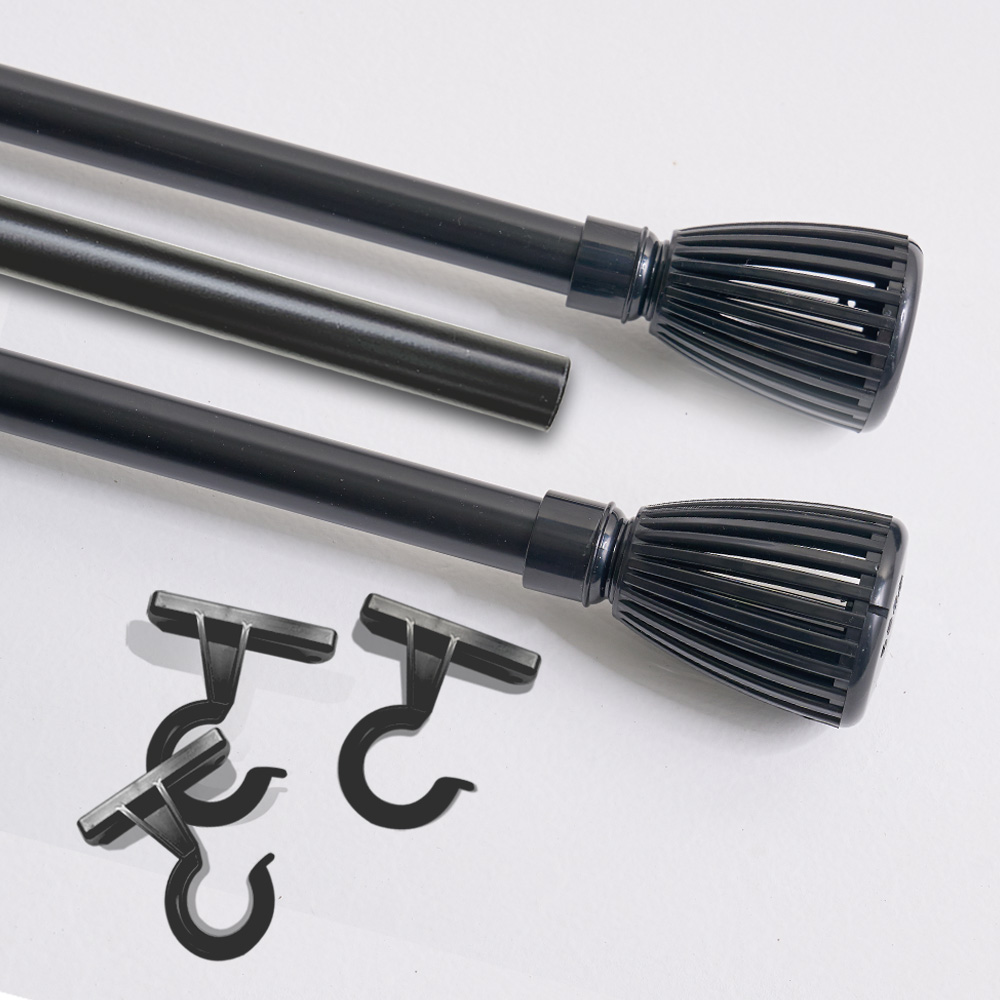 알뜨리 프리미엄 커튼봉 6자 드레스, 블랙 14,900원