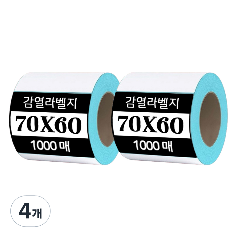 365플레이스 감열 바코드 라벨지 70 x 60 mm, 4개, 1000칸 28,760원