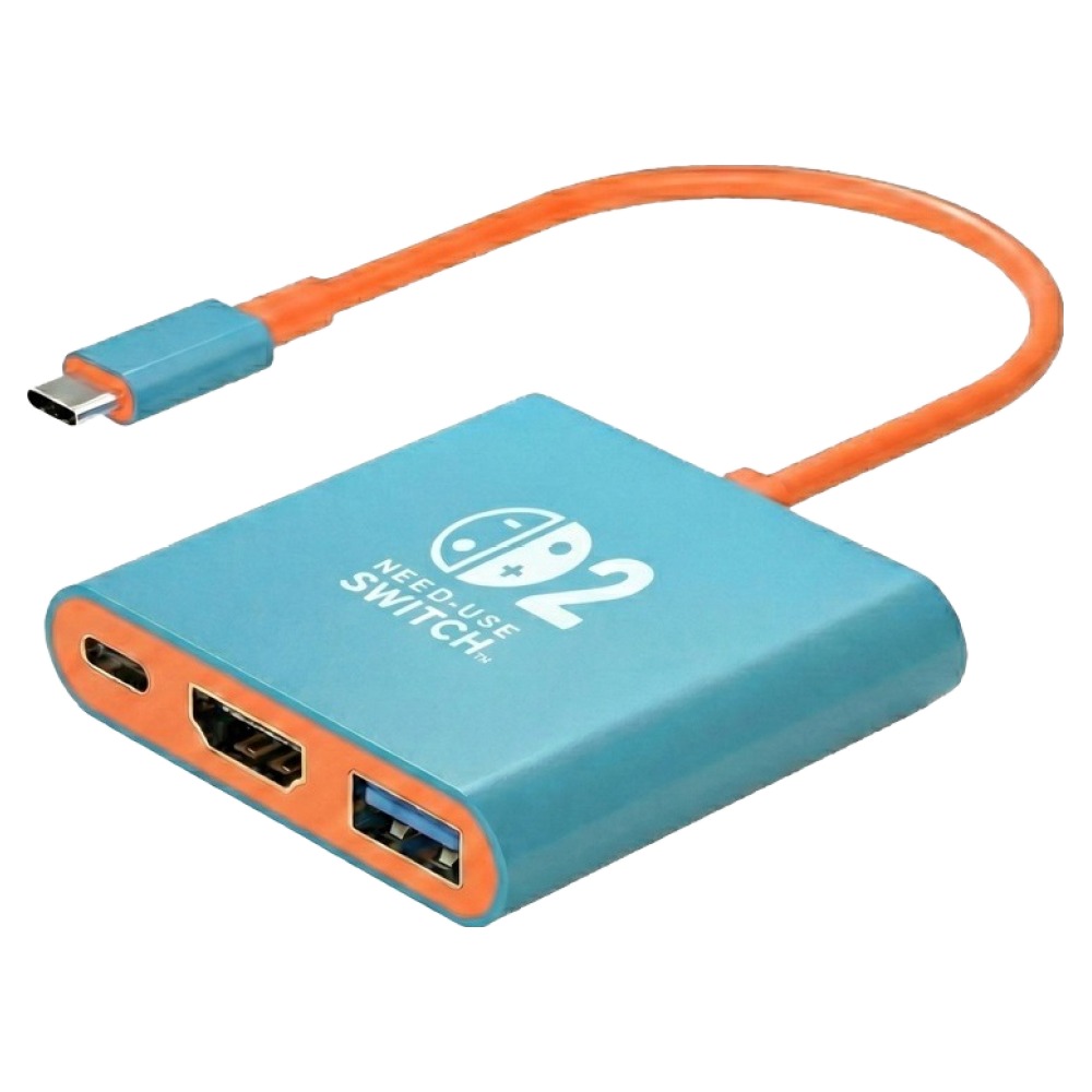 랜스타 닌텐도 스위치2 호환 휴대용 외장 독 4K60Hz 3in1 멀티 허브, 블루 + 레드, 1개, LS-NT2-HUBC 24,800원