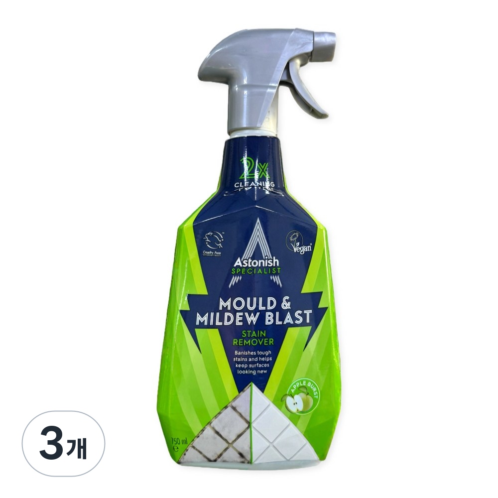 아스토니쉬 욕실 물때 클리너 애플버스트 곰팡이 제거제 클리너 곰팡이클리너 화장실 욕실 줄눈 청소 베란다 벽지 실리콘 창틀 영국직수입 34,880원