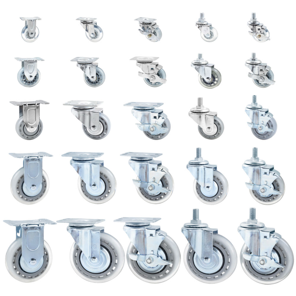 국산 2인치 3인치 4인치 5인치 캐스터 바퀴 무소음 우레탄 CASTER 중량 실리콘 스토퍼 브레이크 7,300원