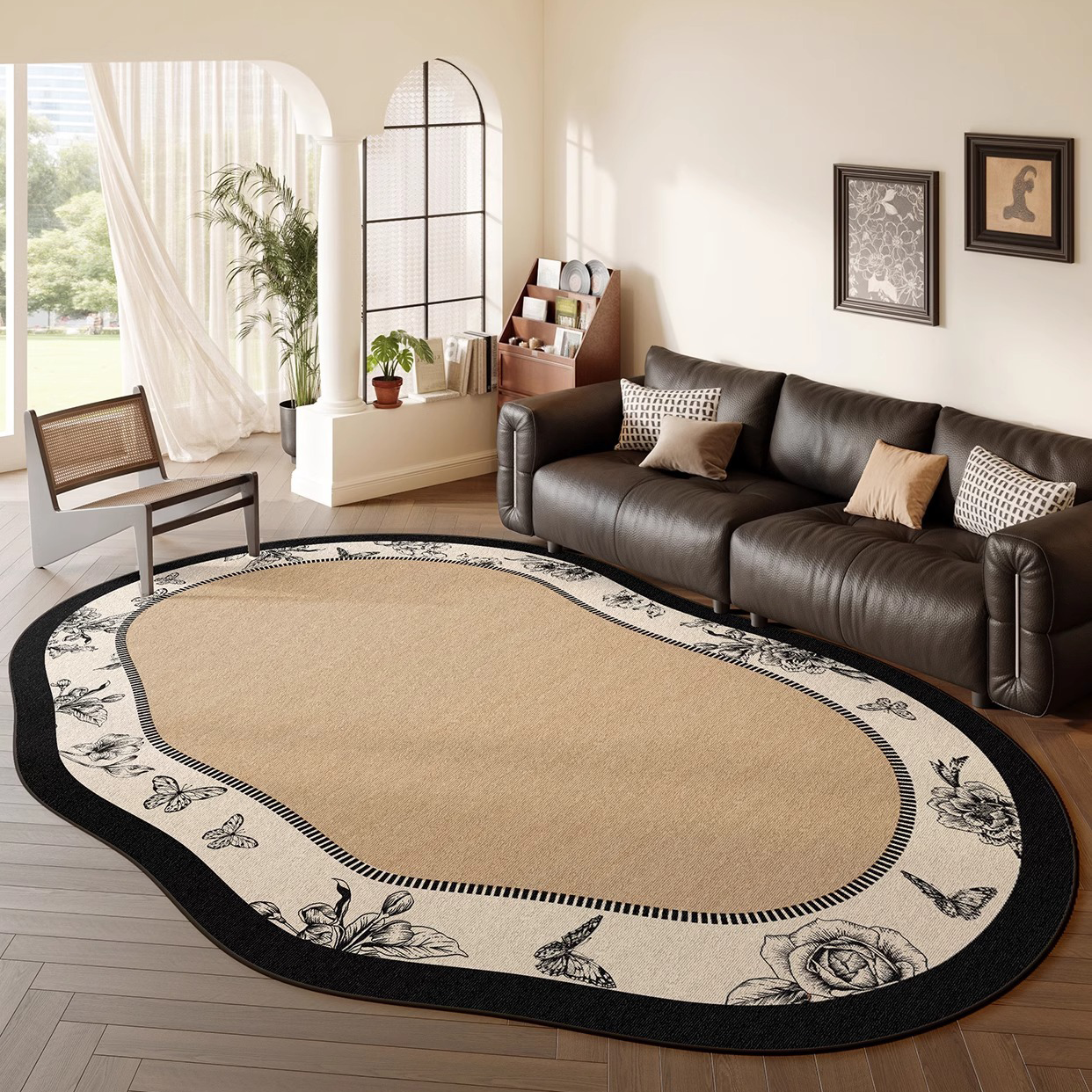 Radearl 프렌치 모던빈티지 비정형 플랫 러그 양모터치 거실 카페트 워셔블 카펫 17,500원