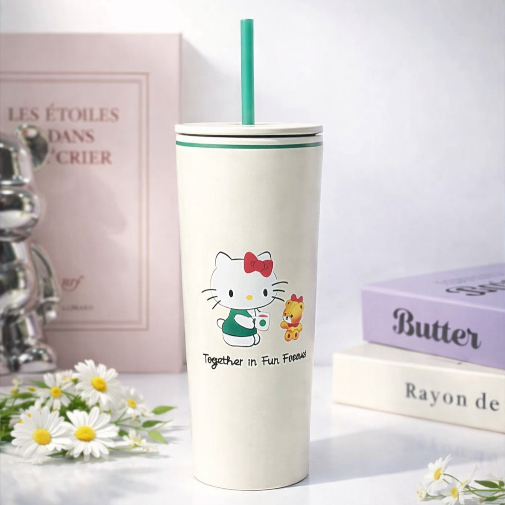 헬로키티 귀여운 캐릭터 고양이 대용량 빨대 텀블러 28,000원