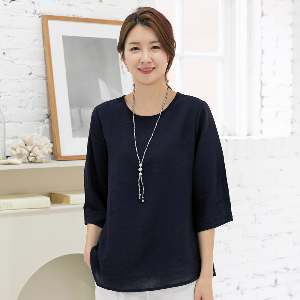 우일 여성 인견 무지 7부 블라우스 티셔츠 16,900원