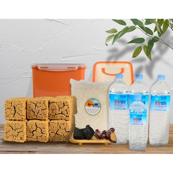 [순창메주] 정월 장담그기 완벽 풀세트(메주 6개+천일염+건고추+숯+누름독+순창샘물7L) 70,900원