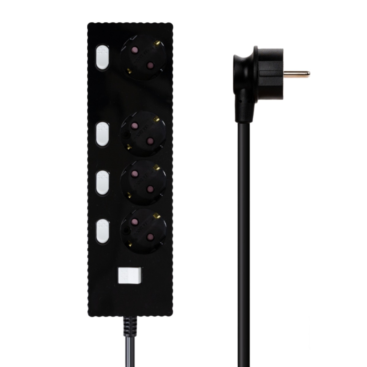 파워존 4000W 고용량 웨이브 개별스위치 과부하차단 4구 멀티탭 콘센트 50cm 1.5m 3m 5m 7m, 현재가 28,200원