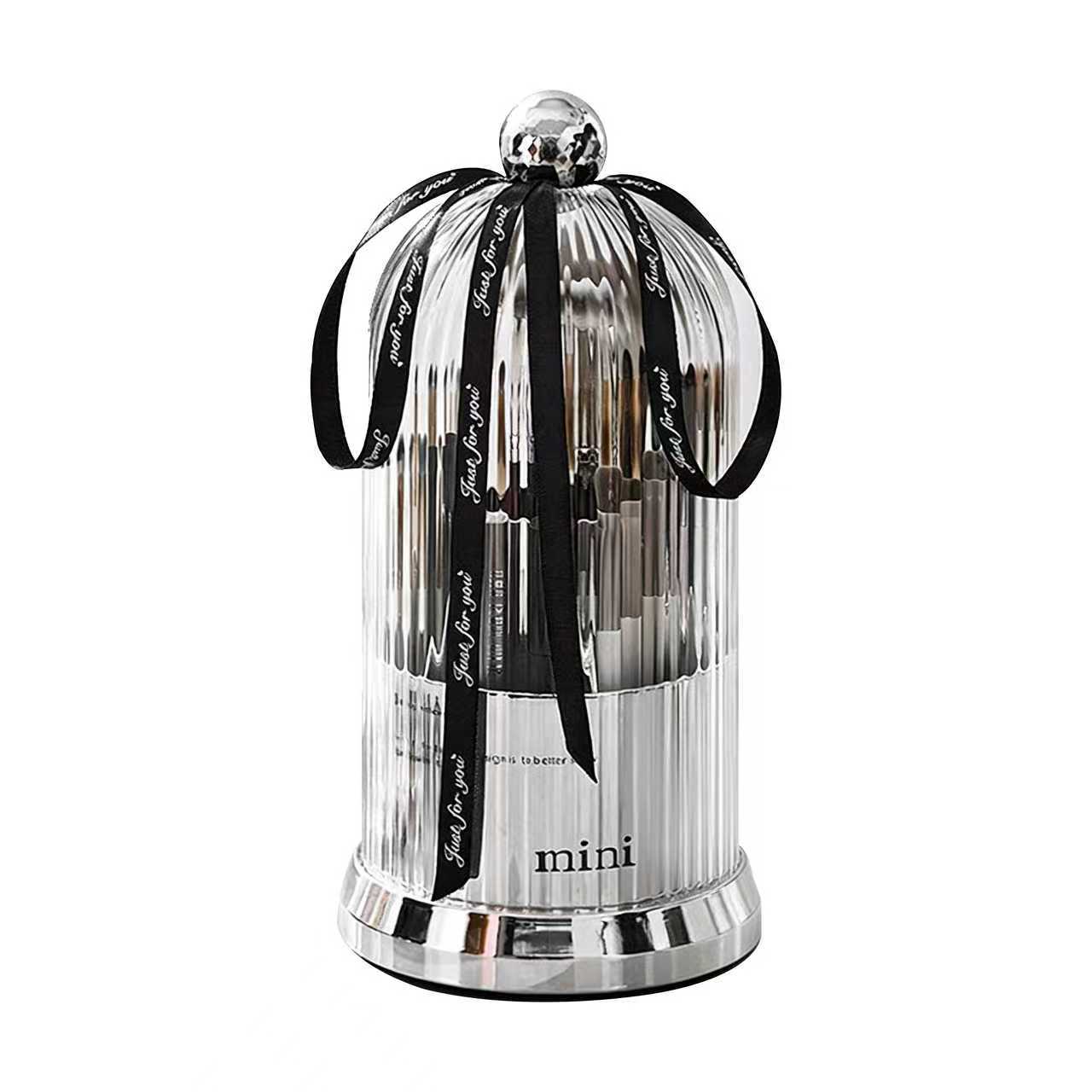 회전식 방진커버 있는 메이크업 브러시 수납통, 1개, 블랙 14,900원