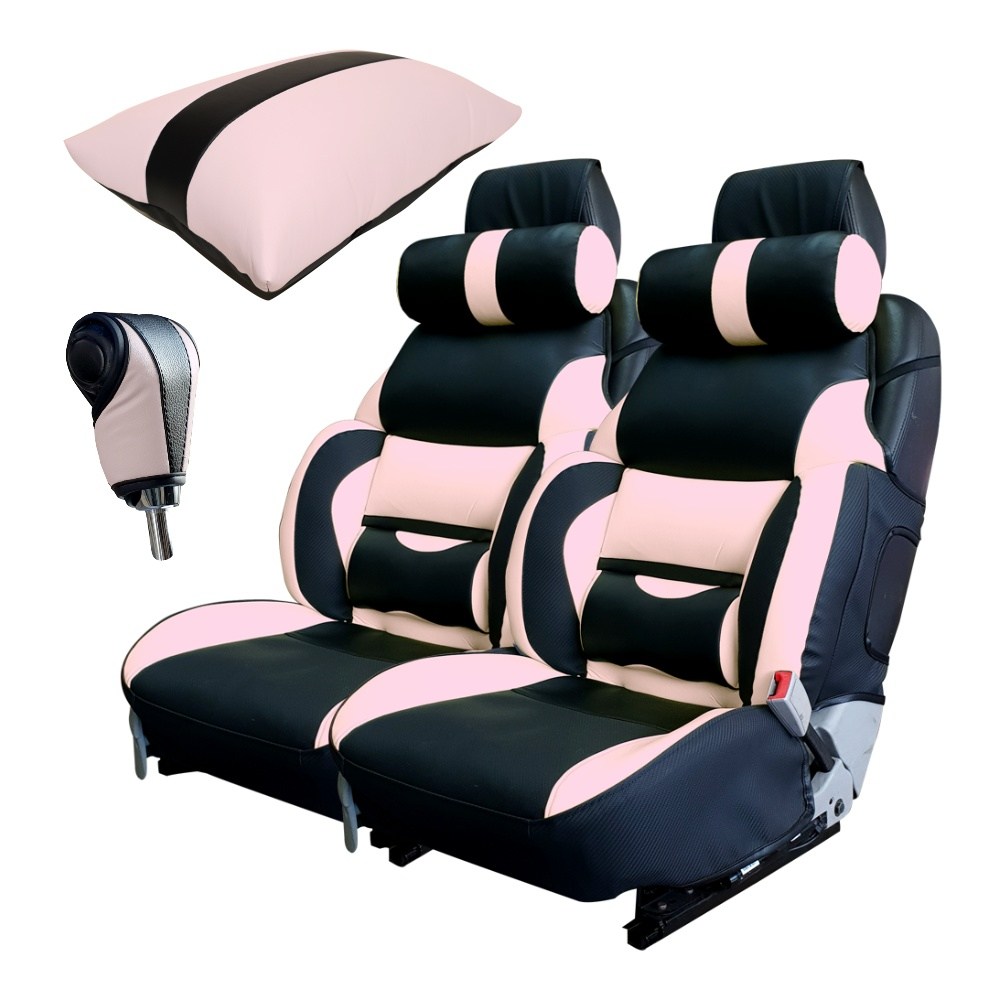 카월드 자동차 리무진 1열 시트커버 2p + 목쿠션 2p + 콘솔 팔쿠션 + 기어봉 커버 세트 220,000원