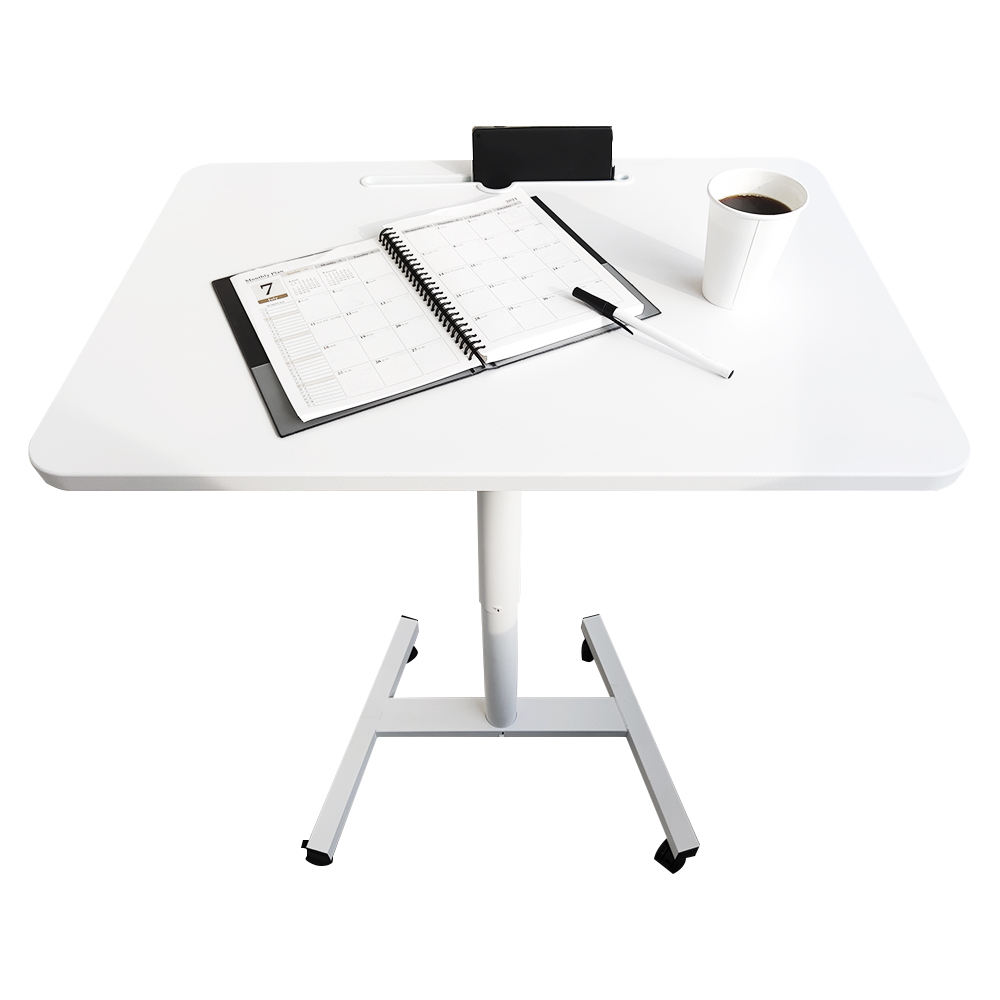 펀앤라이프 플렉스데스크 이동식 높이 조절 스탠딩 책상 유압식 수동 모션데스크 작업 테이블, 화이트 169,000원