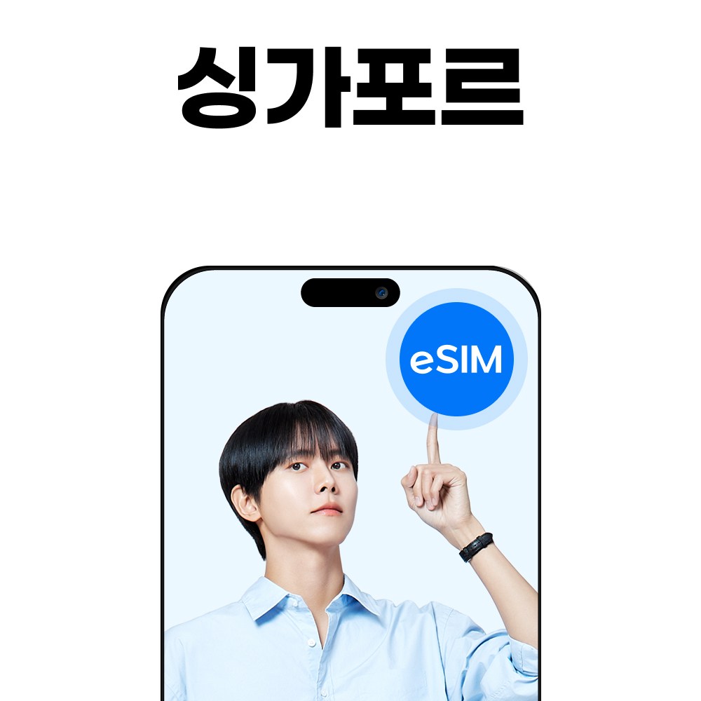 싱가포르 eSIM 싱텔 소진시 저속무제한 5,850원