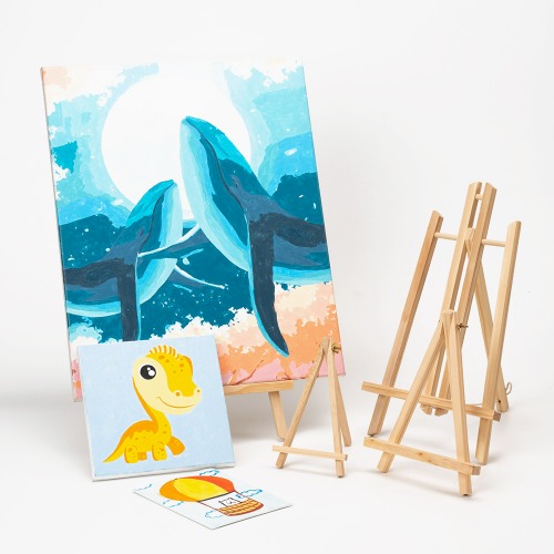 민화샵 원목 나무이젤 (소,중,대) 다용도 휴대용 미술학원 취미유화 액자받침대 4,800원