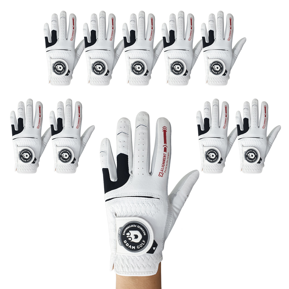 땀골프 여성용 반양피 골프장갑 왼손용, 단일 색상, 10개 48,510원