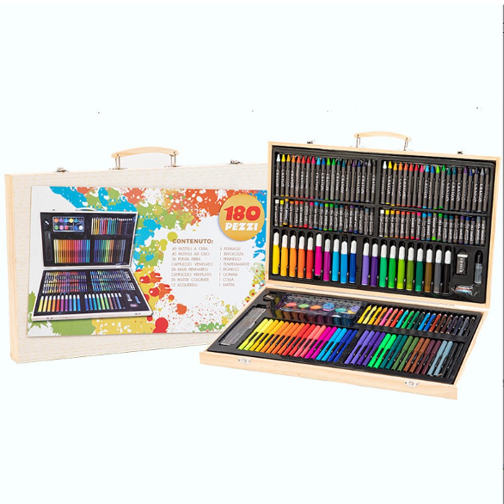180종 미술세트 색연필 크레용 파스텔 싸인펜 전문가용, 1세트, 180종 18,200원