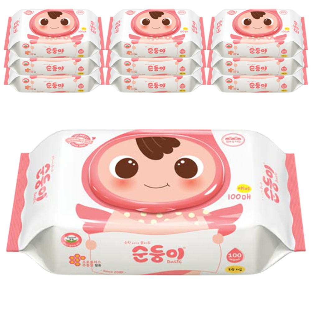 순둥이 베이직 무향 유아물티슈 캡형 21,250원