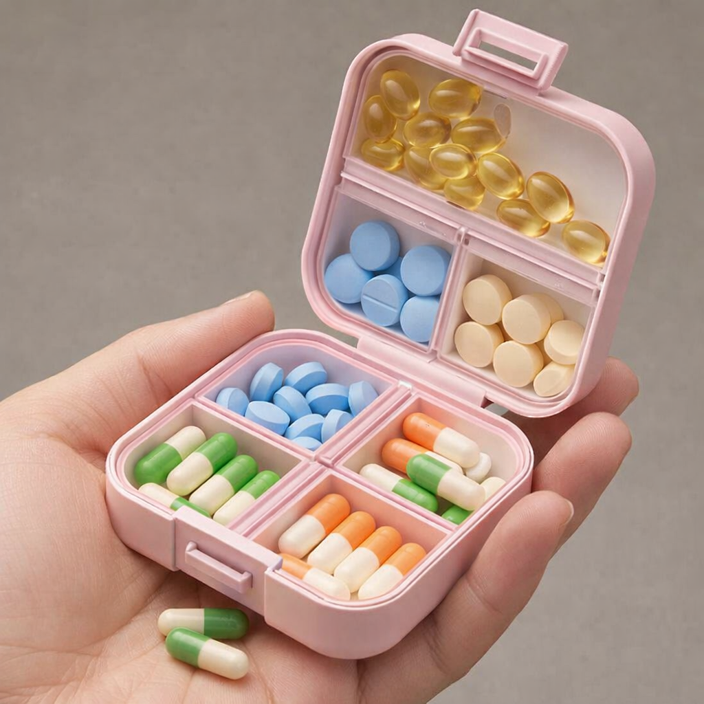아이언캐쳐 휴대용 미니 알약 케이스 소분통 여행용 7칸 2개, 1세트 21,600원