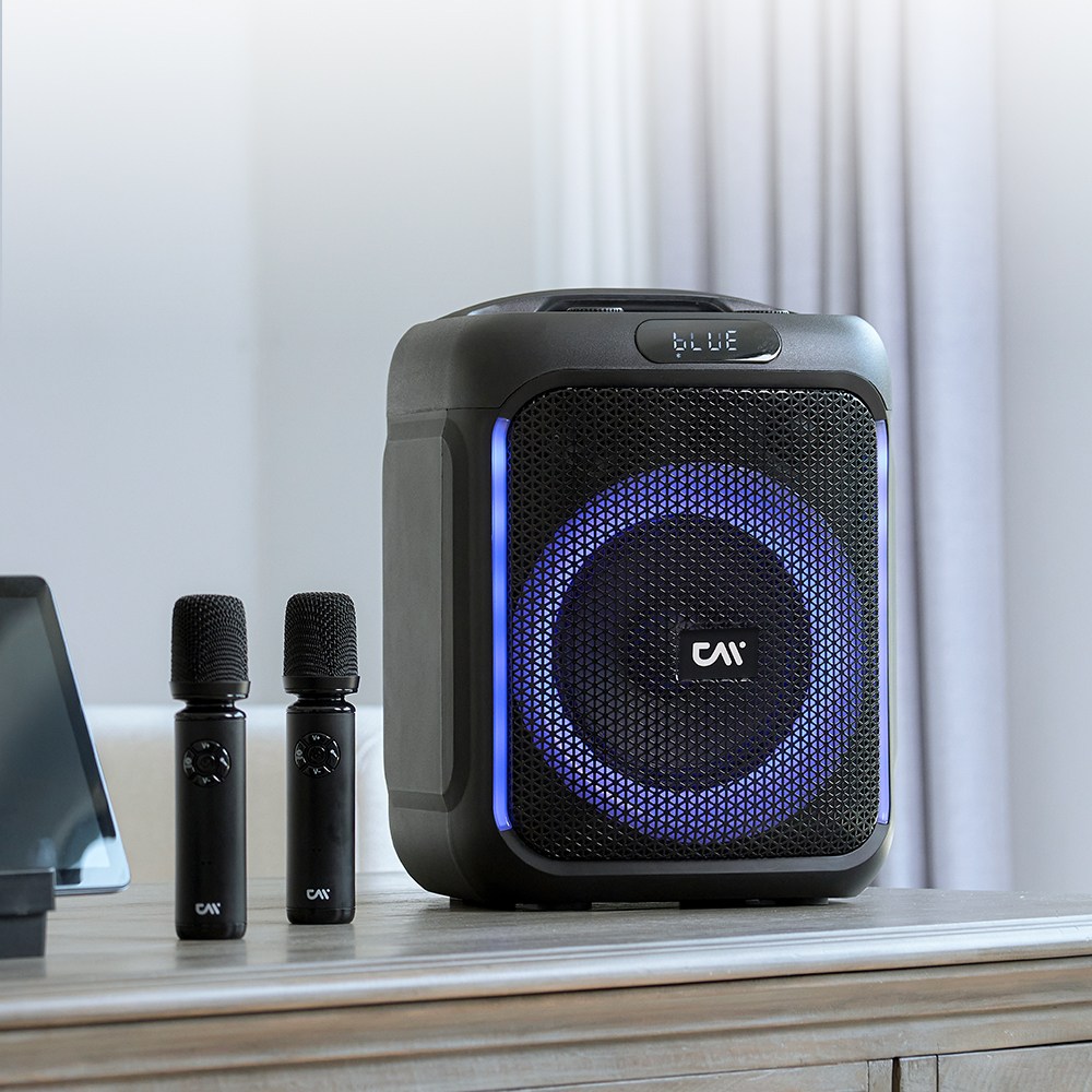 더씽 80W 휴대용 무선 스피커 블루투스 듀얼 마이크 노래방 행사용 세트 179,000원