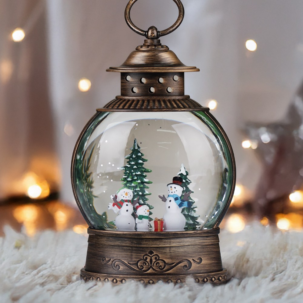 에이런 크리스마스 오르골 워터볼 스노우볼 납작 원형 랜턴 33,900원