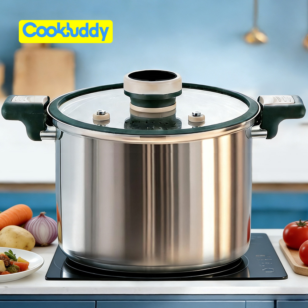 CookBuddy 저압냄비 304스텐 인덕션 압력솥, 1개, 실버, 6L 59,900원
