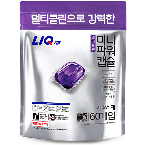 리큐 미니파워캡슐 멀티클린 세탁세제, 60개입, 1개 19,080원