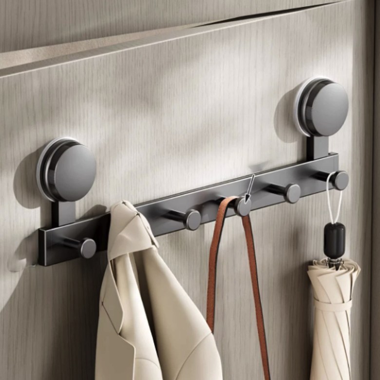 디모어 진공 흡착식 무타공 도어 행거 욕실 벽걸이 후크걸이, 다크그레이 14,900원