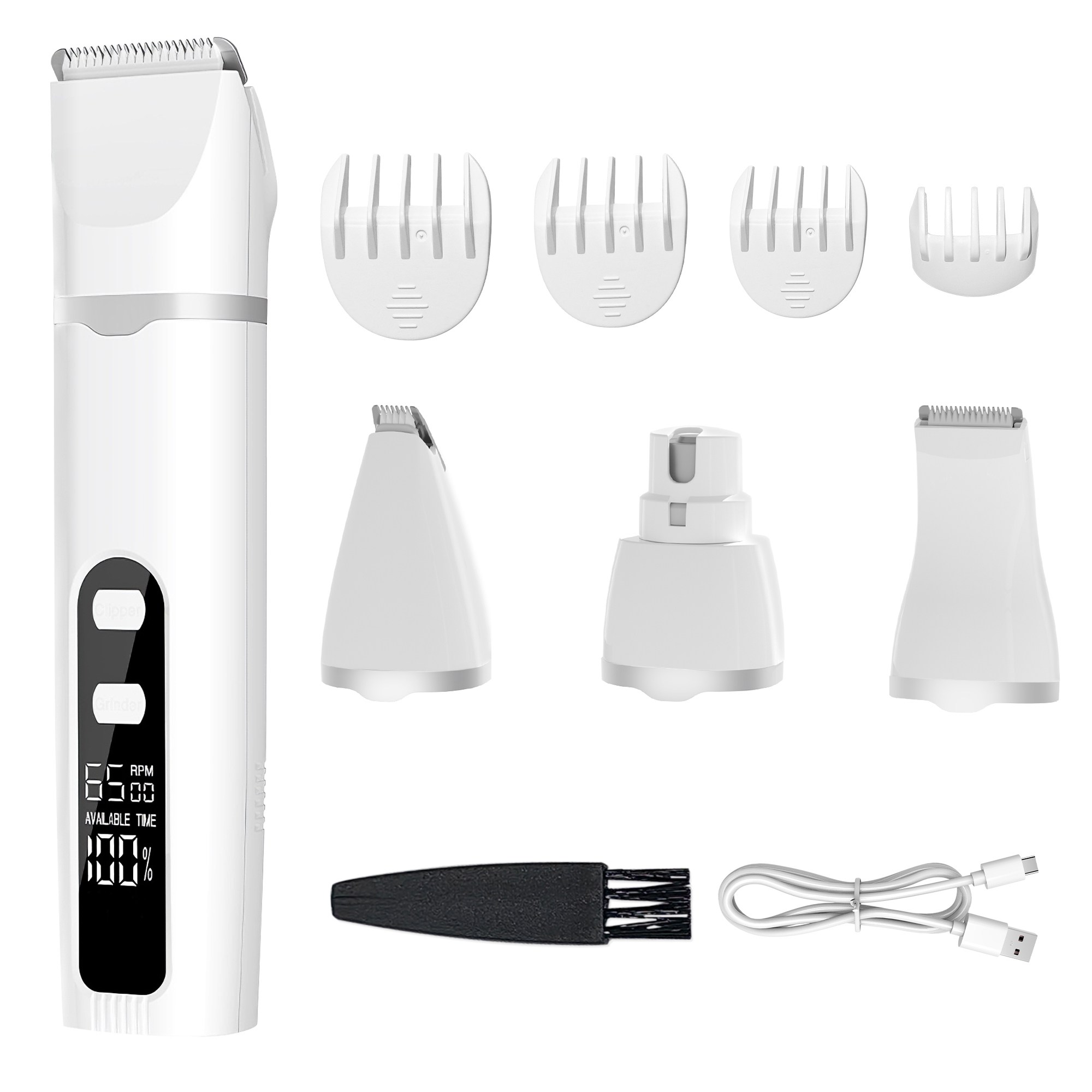 RUNHome 반려동물 이발기 저소음 강아지 바리깡 미용세트, 1세트, 실버 58,800원