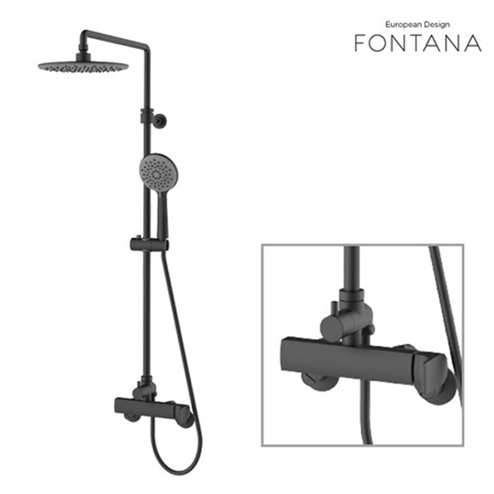 폰타나 칼리스토 레인샤워기 해바라기샤워기 수전 TF-B5210.B 블랙 555,000원