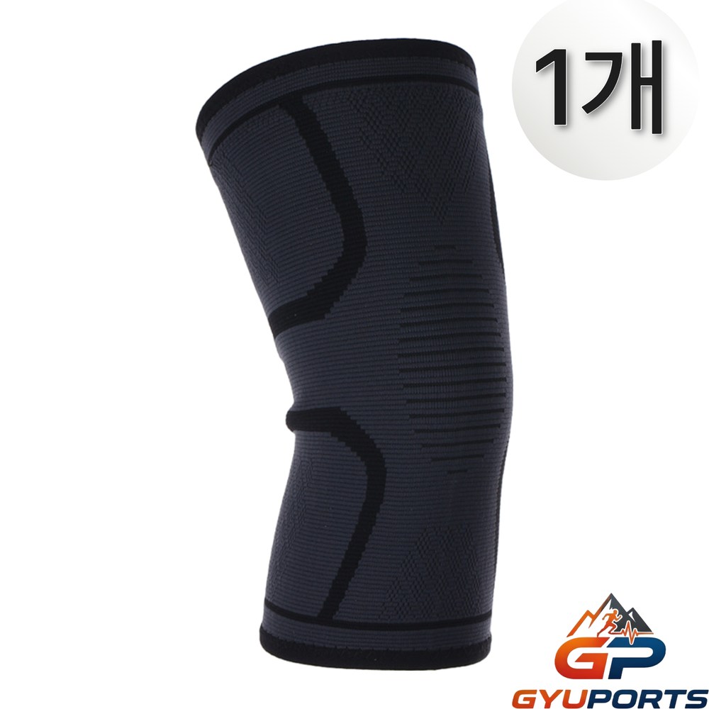 규포츠 편안한 고탄력 무릎보호대, 블랙, 1개, 현재가 13,900원