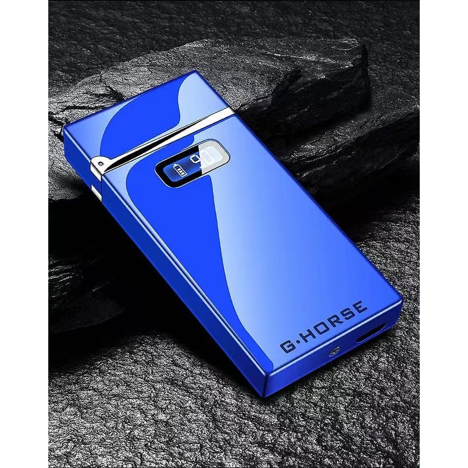 PYHO 아크 라이터 충전식 남성 선물 고급형 방수 방풍 전력량 표시 라이타, 1개, 푸른 색 32,800원