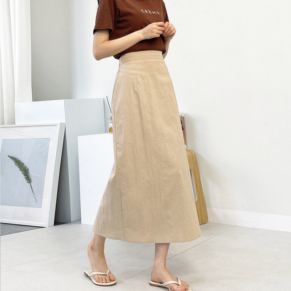 여성 h라인 스커트 미디/롱 2기장 빅사이즈 이지핏 밴딩스커트 봄 여름 가을 26,800원