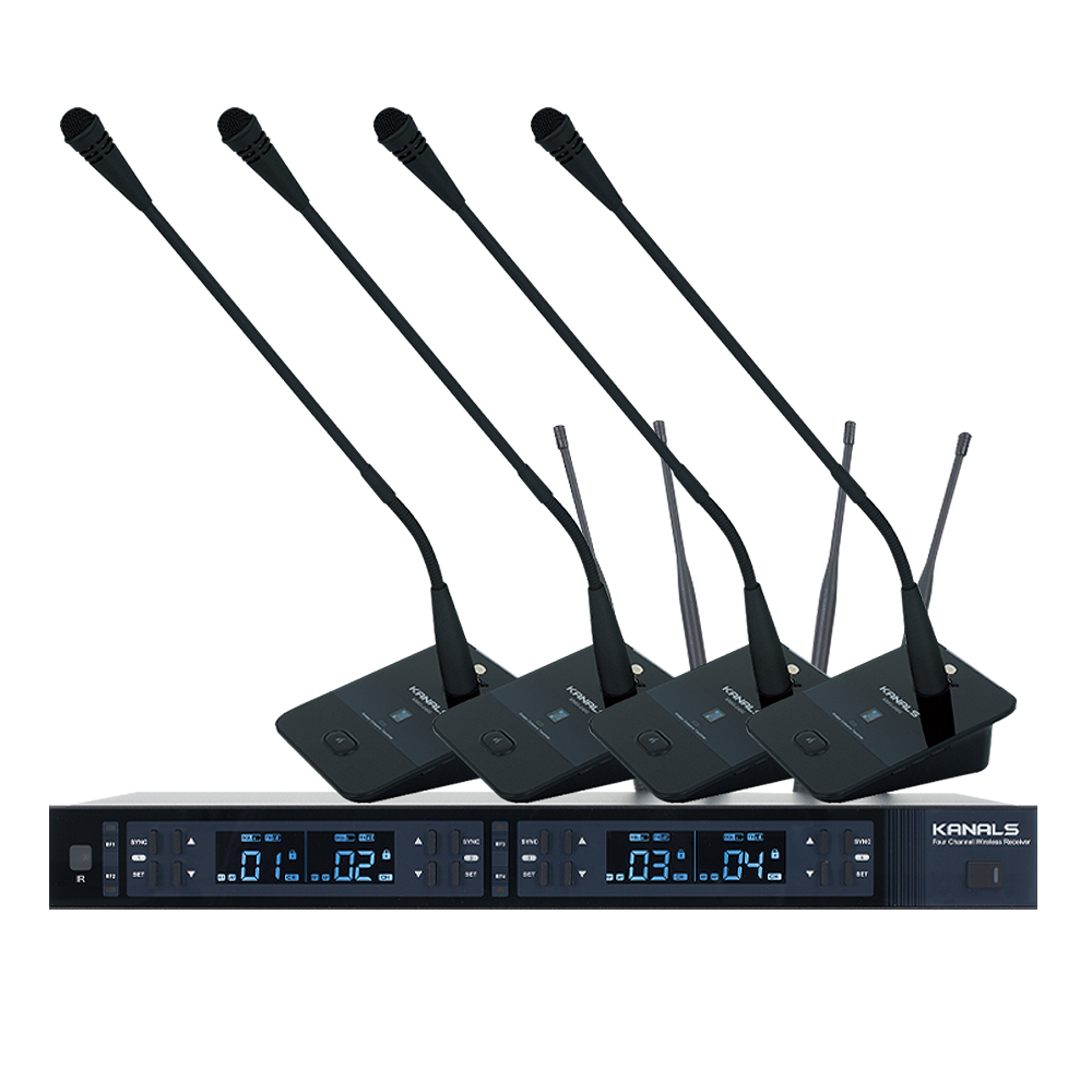 MWG4500 4채널 무선 구즈넥마이크 900MHz 무선마이크 강의용 회의용 탁상용 콘덴서 스탠드마이크 교회 학교  MWG-4500 1,558,200원