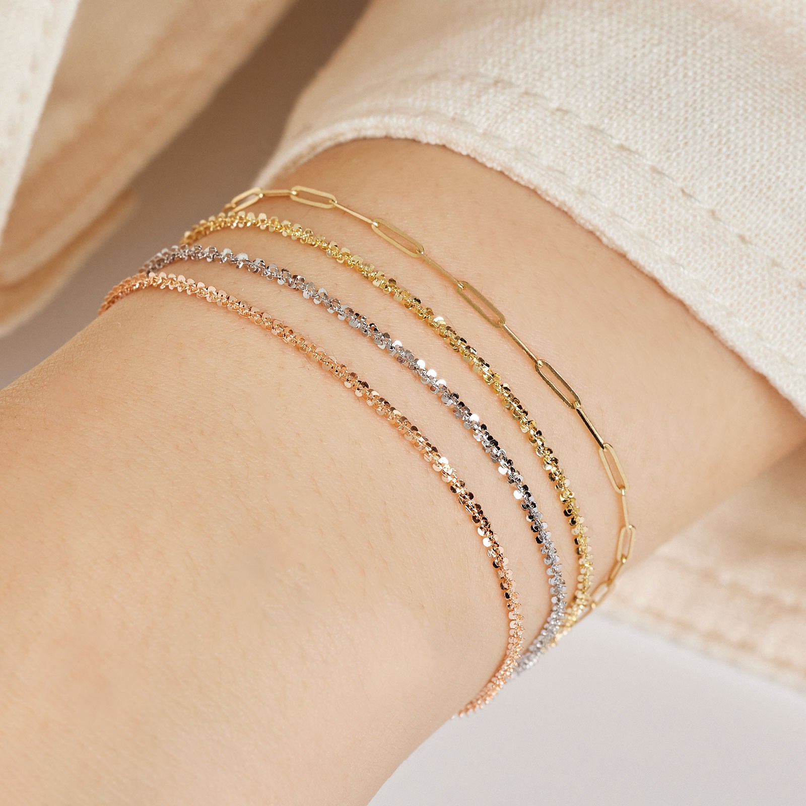 펠리체골드 14K,18K 샤인키스 팔찌(+쇼핑백증정) 부모님선물 반짝이 스팽글 화이트골드 선물 여자친구 레이어드 374,860원