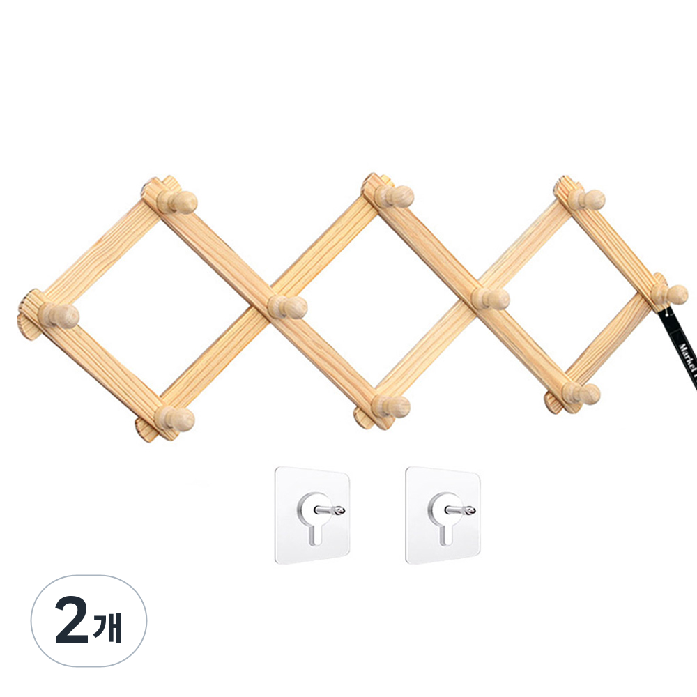 마켓플랜 자바라 원목 접이식 벽 옷걸이 대형 13,000원