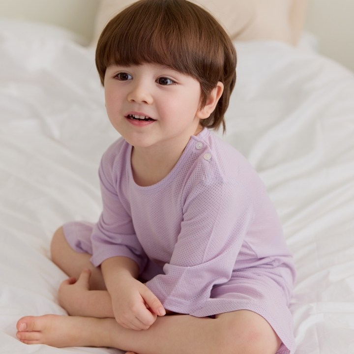 아이숲 아동용 솔리드 모달메쉬 칠부실내복 상하의 세트 9,900원