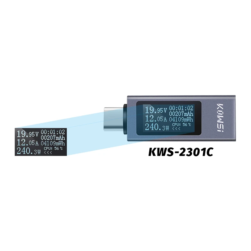 KWS-2303C Type-c 다기능 디지털 디스플레이 DC 전압 전류계 전력계 휴대폰 충전 테스터 DC 4-30V KWS-2301C 13,500원