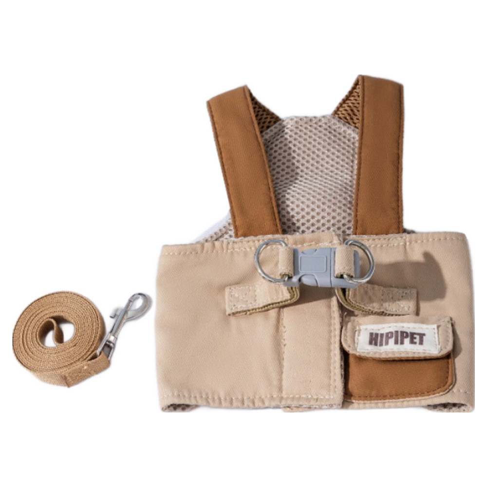 숑숑펫 반려동물 메쉬 가슴 하네스 줄 세트, 1개, 브라운 18,900원