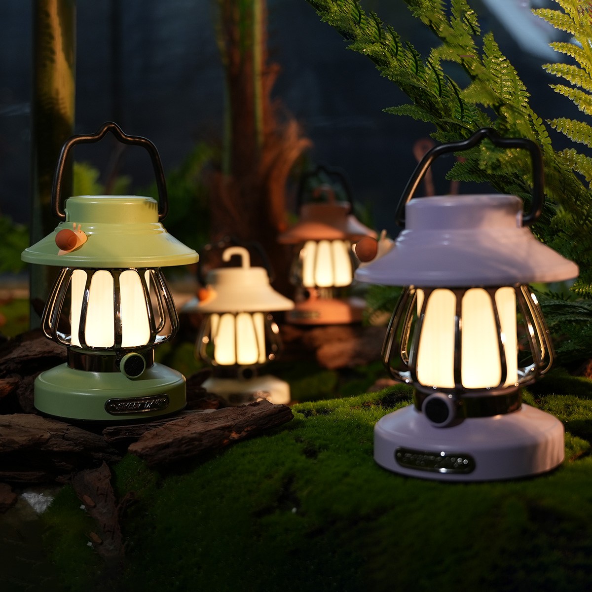 애니버디즈 감성 충전식 캠핑램프 랜턴, 1개, 화이트, 현재가 14,900원