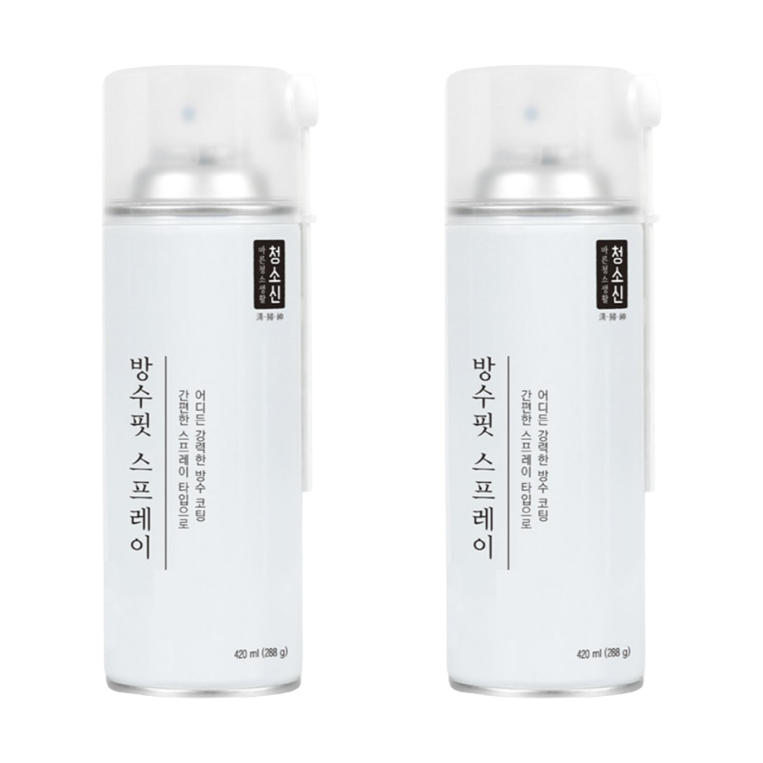 청소신 방수핏 스프레이 뿌리는 방수 코팅제 외벽 옥상 욕실 바닥누수 방수제 투명  샘플 증정 [구성확인] 420ml 49,000원