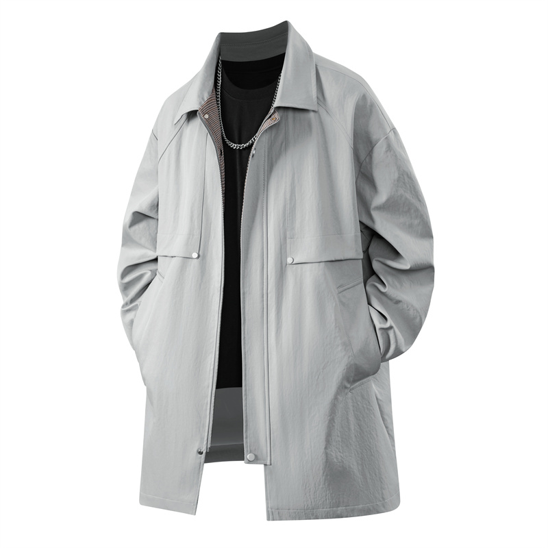 남자 미디기장 트렌치코트 심플 캐주얼 간절기룩 출근 데일리 코디 29,800원