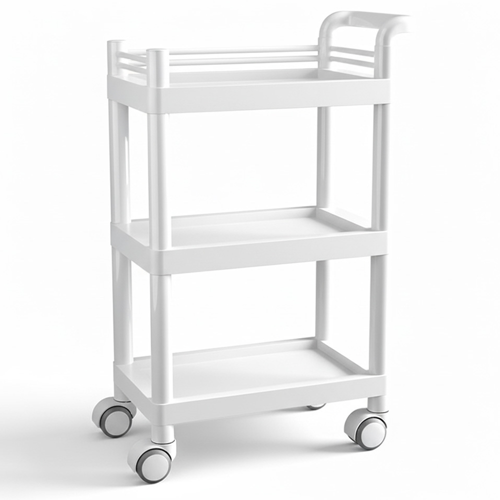 ABS 3단 미용 웨건 카트 이동식 트롤리, 화이트, 3단 52,900원