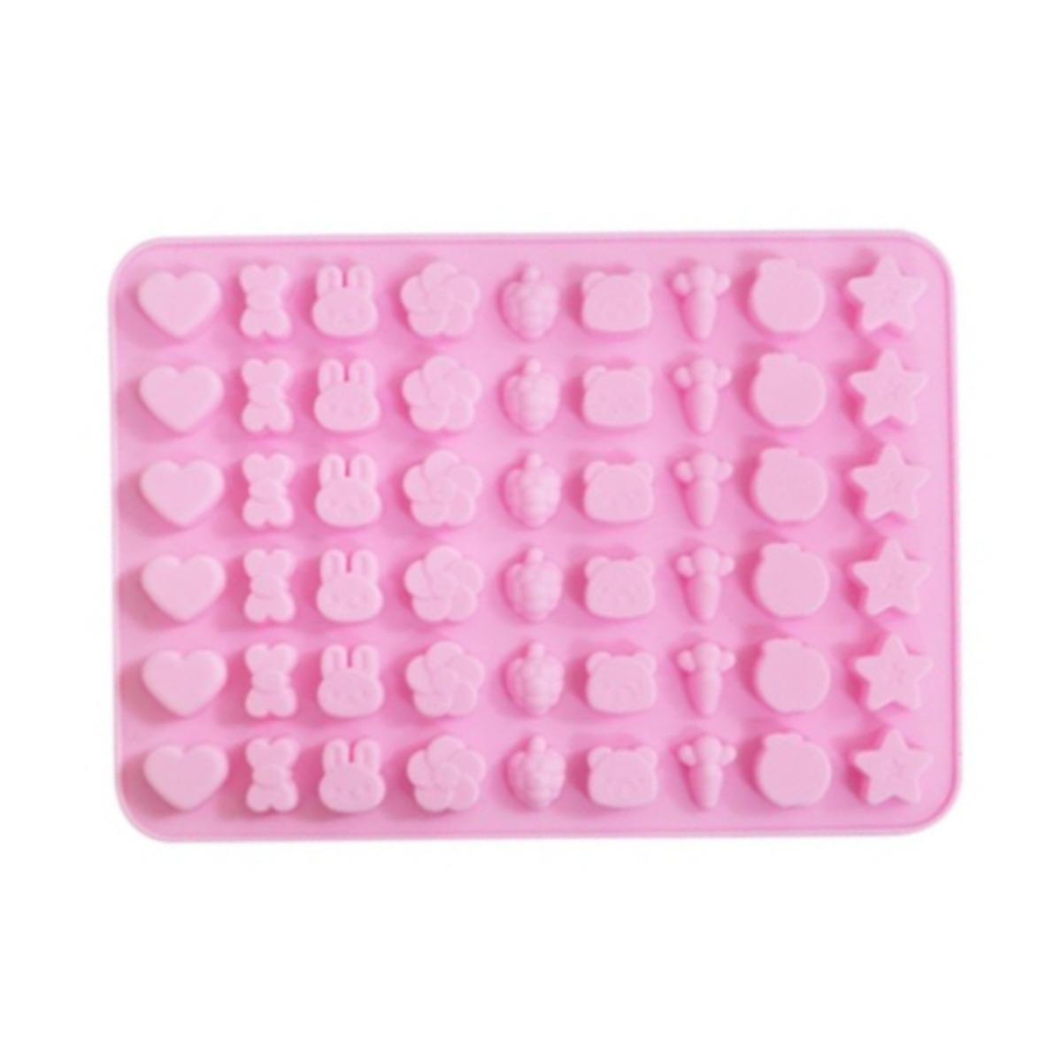 실리콘몰드 - 캐릭터 54구-N ( 당근,하트,토끼 외 ), 단일색상 3,300원