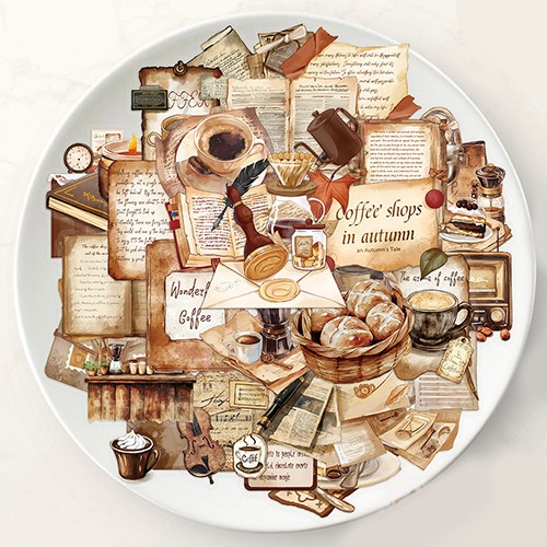 앨리스앤 빈티지 다꾸 조경 스티커팩 커피와 소품 모음 6,200원