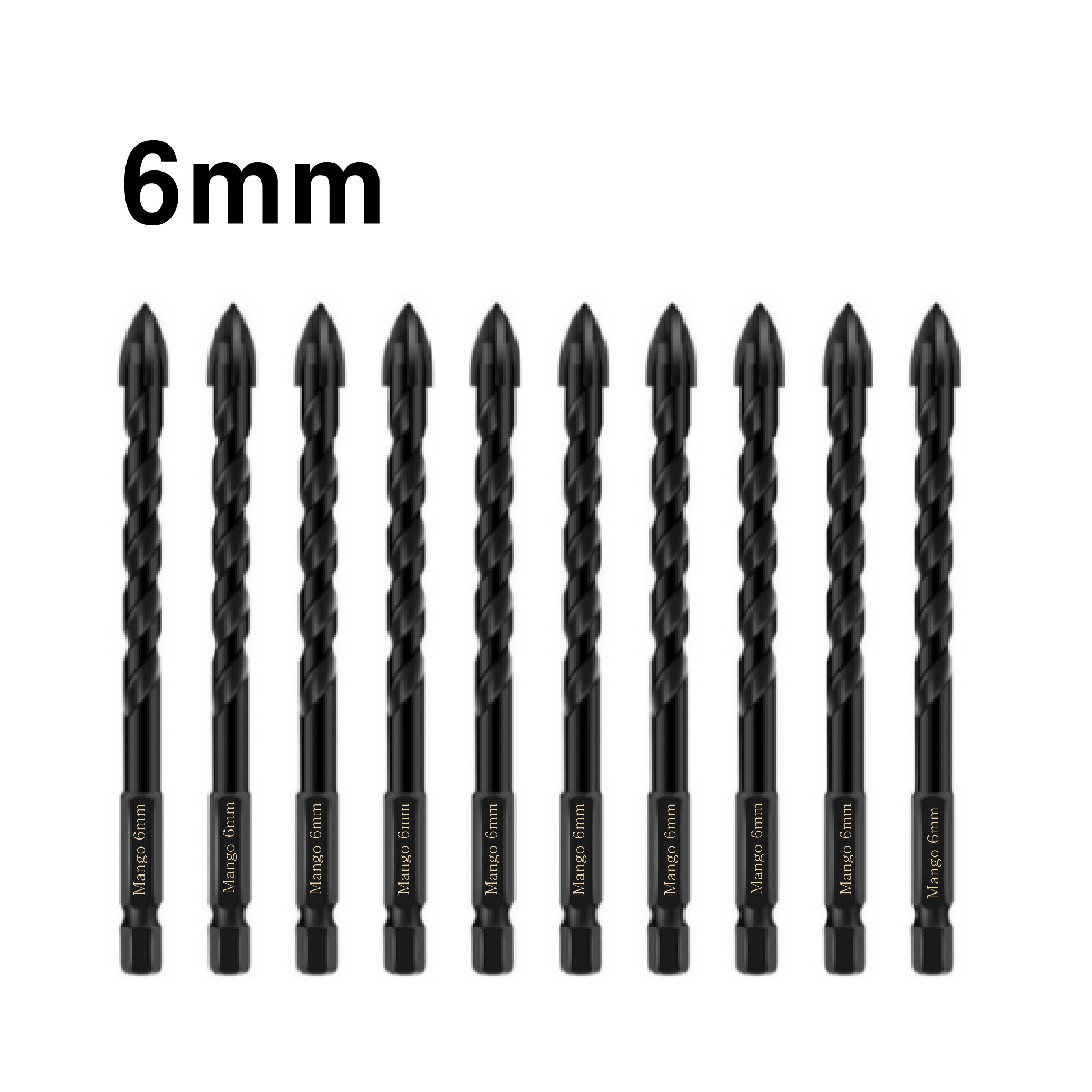 10개 1세트 구성 만능 드릴 비트 멀티 타공 포세린 타일 콘크리트 전동 화살촉 십자 유리 함마드릴 기리, 1세트 37,900원