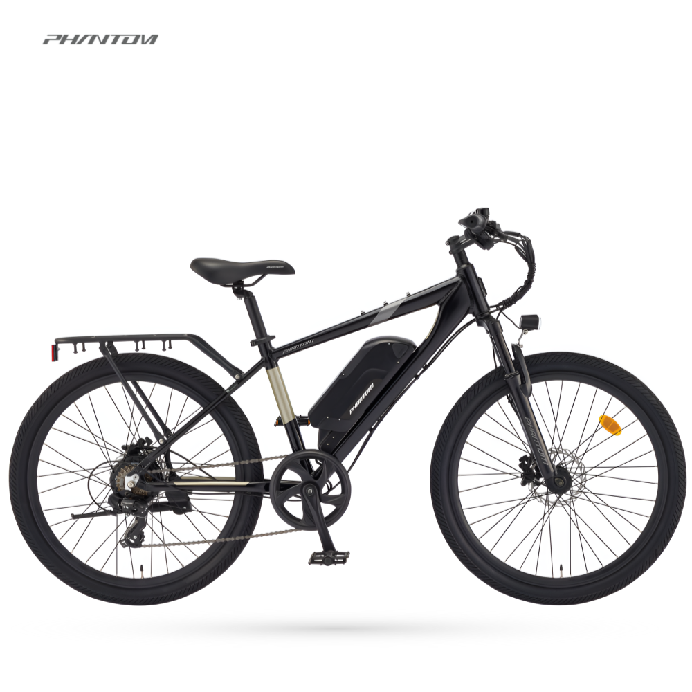 2024 삼천리 팬텀 HX 전기자전거 출퇴근용 PAS 스로틀 겸용 26인치, 블랙 (무광), 알루미늄 1,199,000원